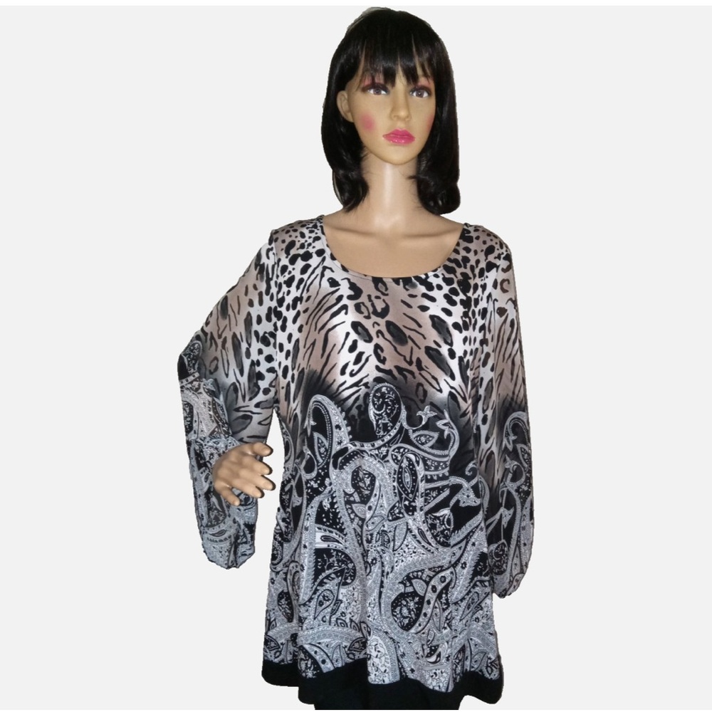 Style & Co Tunic Top Animal Print Women’s OVERSIZED Large